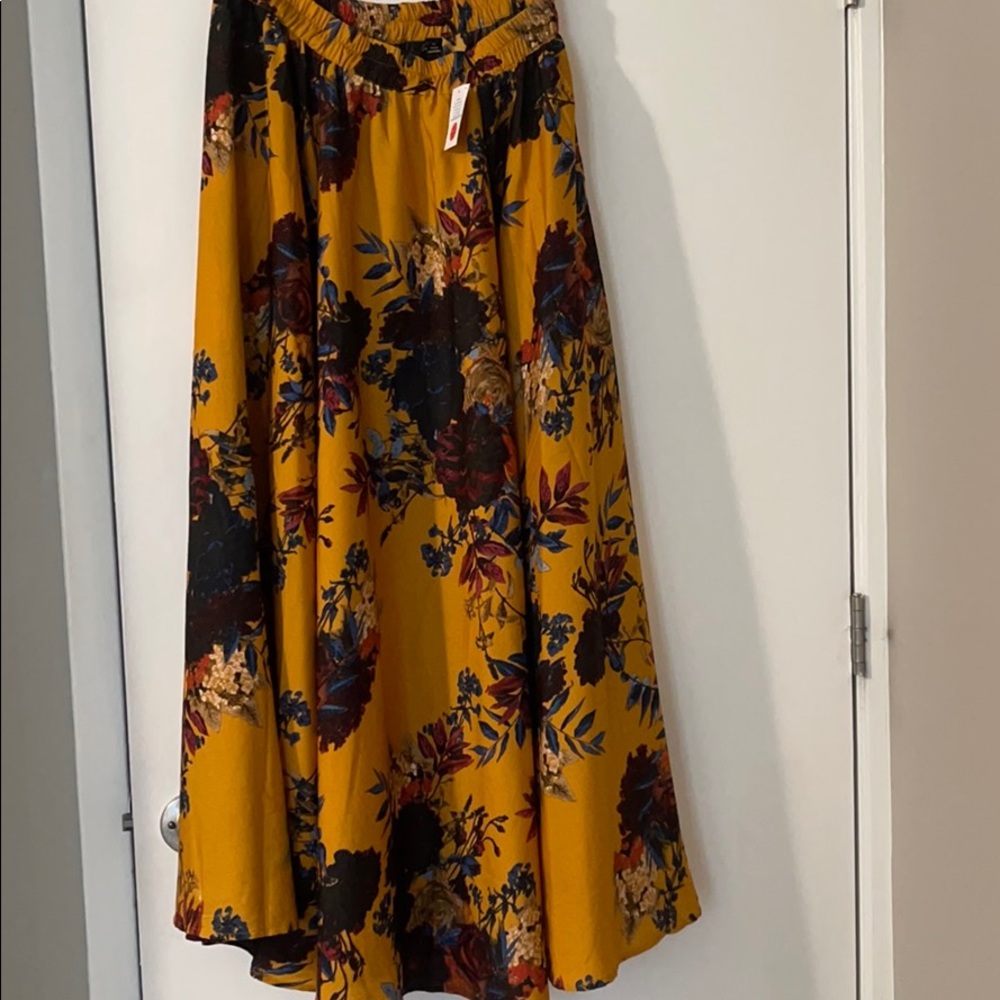 Ankle Length Maxi Skirt with Elastic Waistband